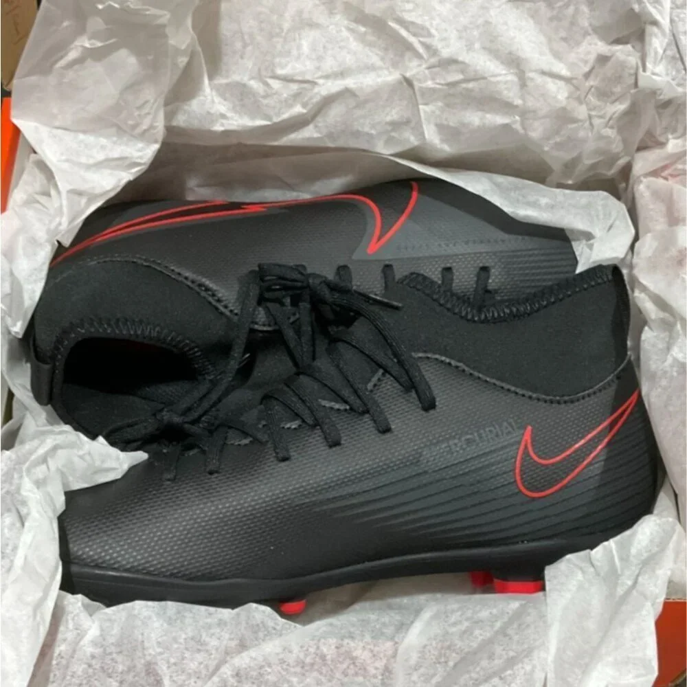Nike Jr Mercurial Superfly 7 Club FG/MG Soccer Football Cleats Black NWT 4.5Y
